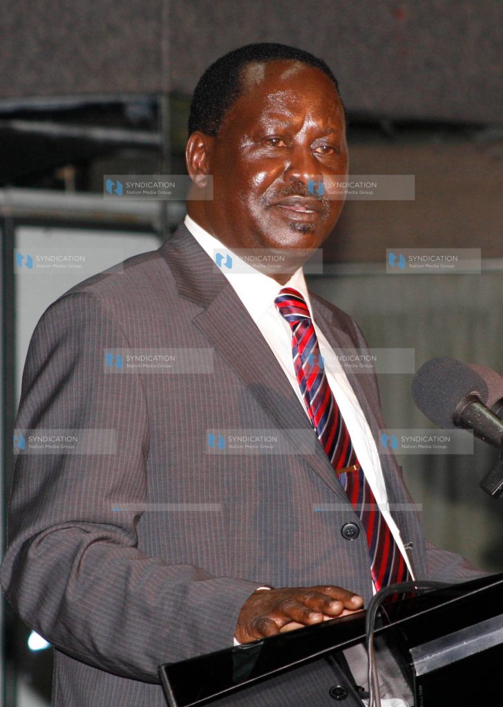 Prime Minister Raila Odinga addresses a press conference