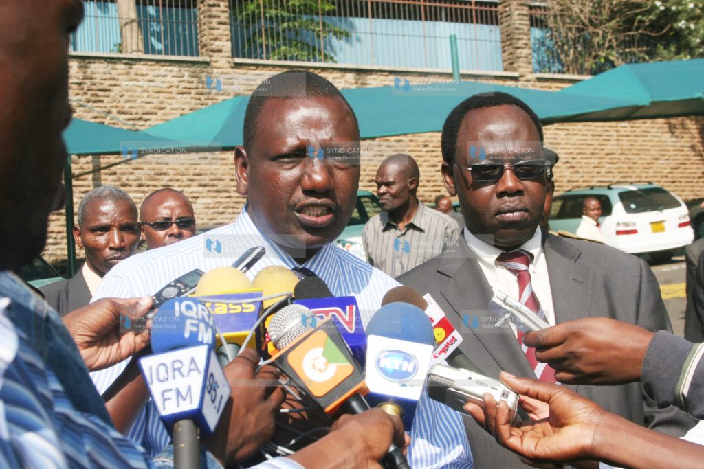 Agriculture Minister Mr. William Ruto, address the press