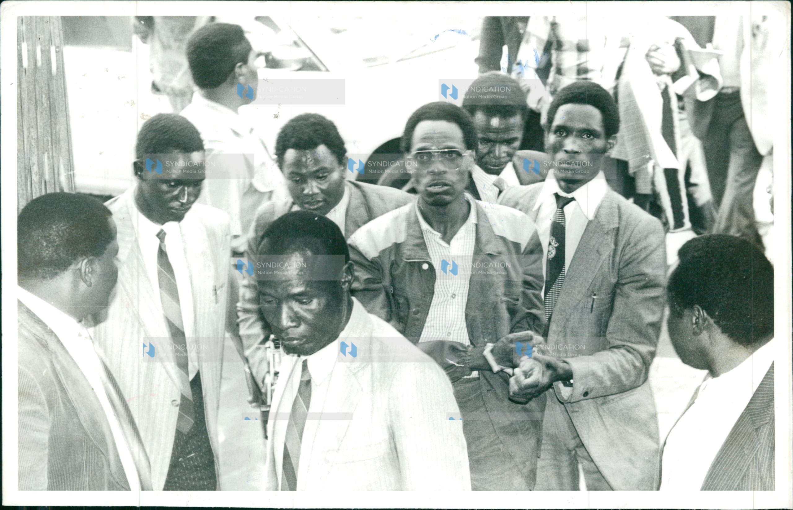 Former Legislator Koigi wa Wamwere (in glasses)