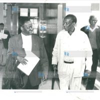 Mr. Paul Joseph Ngei (right), one of Kenya's longest-serving Cabinet Ministers