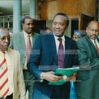 The official Opposition Party Kanu chairman Uhuru Kenyatta