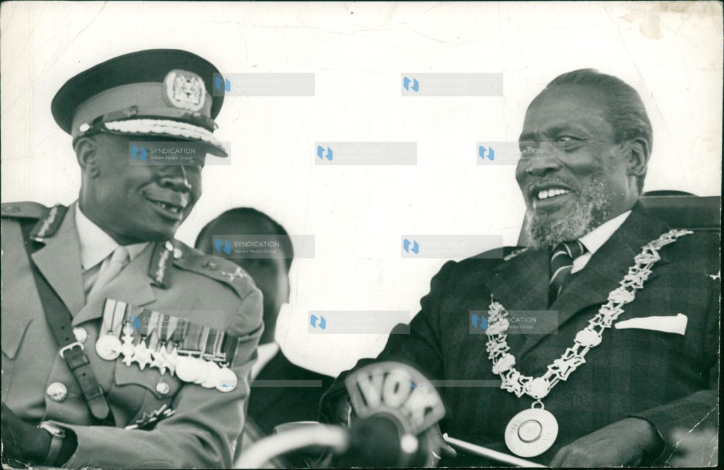 President Mzee Jomo Kenyatta names Colonel Joseph Musyimi Lele Ndolo (Left)