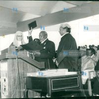 President Jomo Kenyatta is installed as President and Commander-in-Chief of the Republic of Kenya for a third term