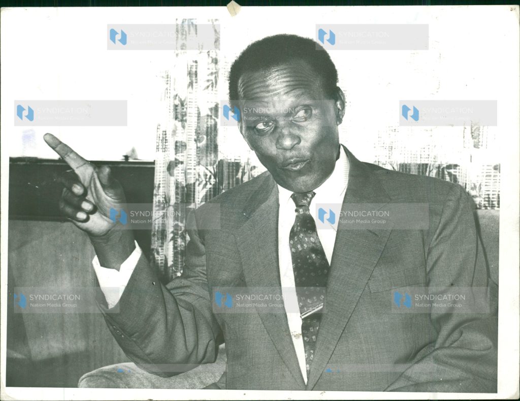 Cabinet Minister Paul Ngei kicks up a row with the Attorney-General, Mr. Justice Mathew Guy Muli