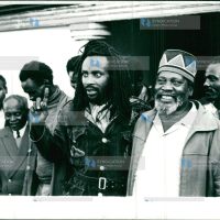 Six leading Mau Mau generals come down from the Mount Kenya forest and pledge their loyalty to the Prime Minister Jomo Kenyatta