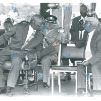 Former Vice-President Mr. Oginga Odinga backs President Daniel Arap Moi as the new President of Kenya