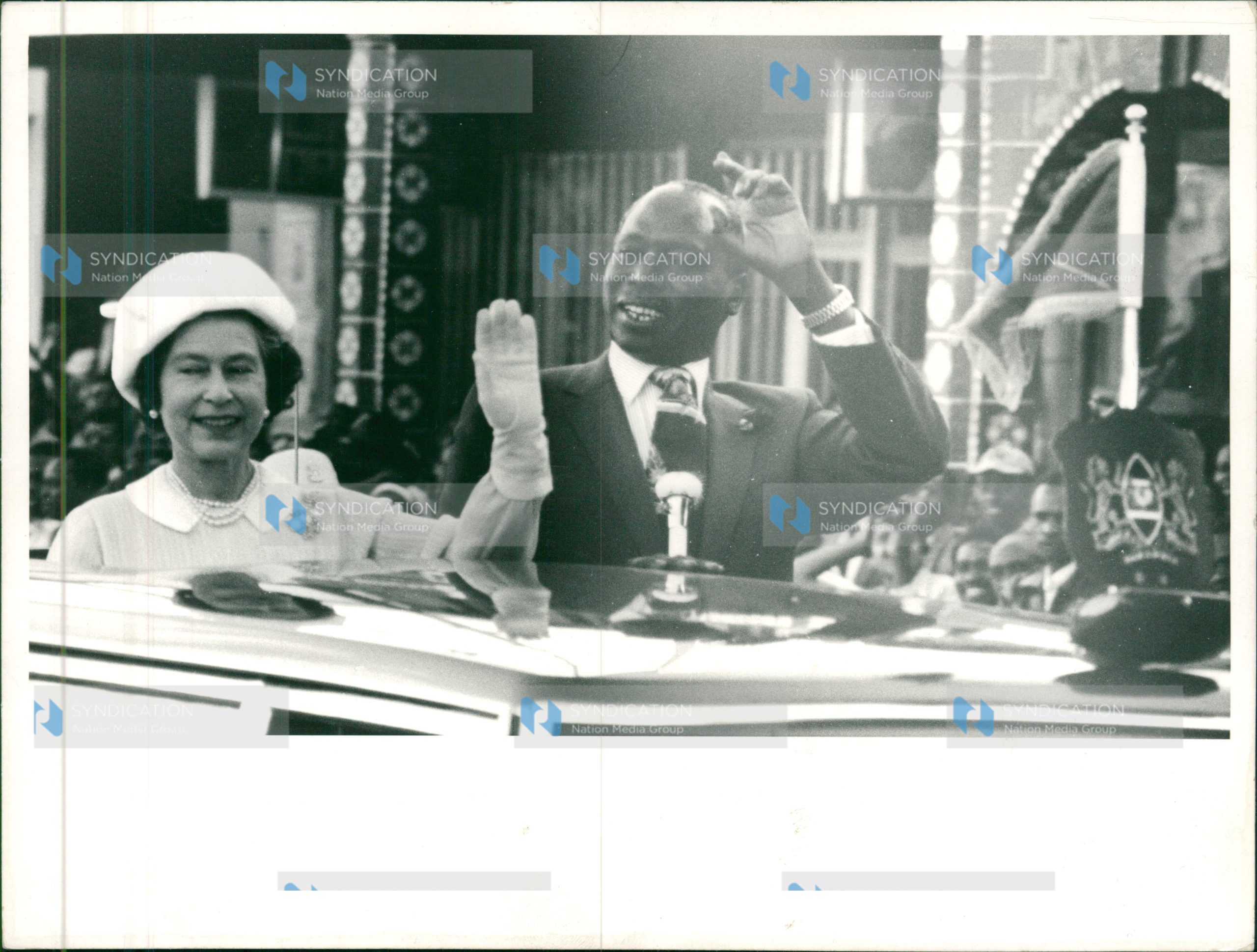 Queen Elizabeth (II) and the Duke of the Edinburgh jets into the country for a four-day State visit.