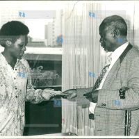 Jaramogi Oginga Odinga handed in his application papers for party clearance at Kanu Headquarters