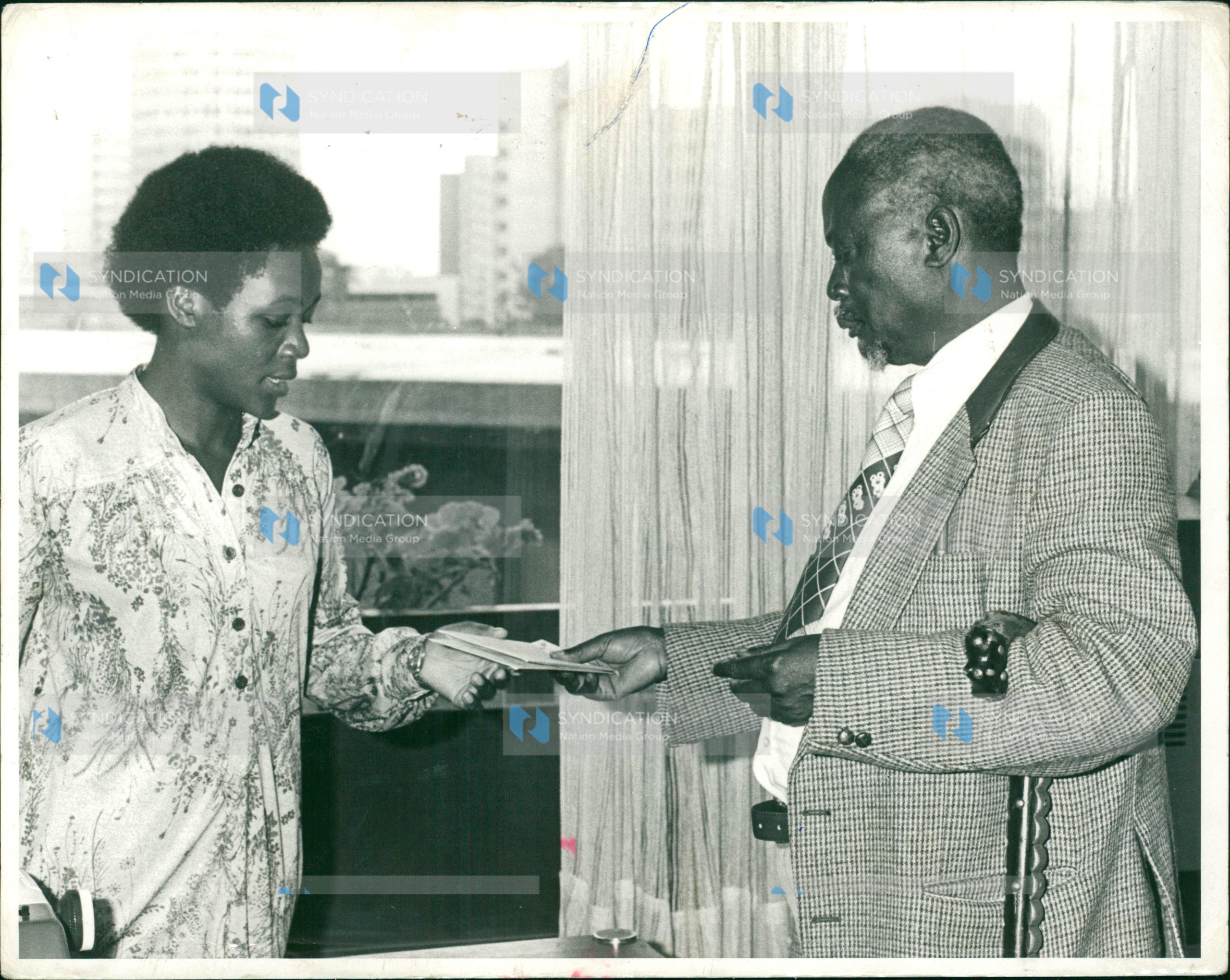 Jaramogi Oginga Odinga handed in his application papers for party clearance at Kanu Headquarters