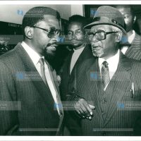 The High Court rejects Jaramogi Oginga Odinga's (right) application to have his proposed National Democratic Party (NDP) registered