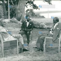 East African Heads of State, Jomo Kenyatta (Kenya), Julius Nyerere (Tanzania) and Milton Obote (Uganda) hold a summit