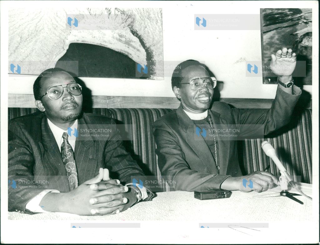 The Reverend Dr. Timothy Murere Njoya (Right) ,the fiery Presbyterian clergyman