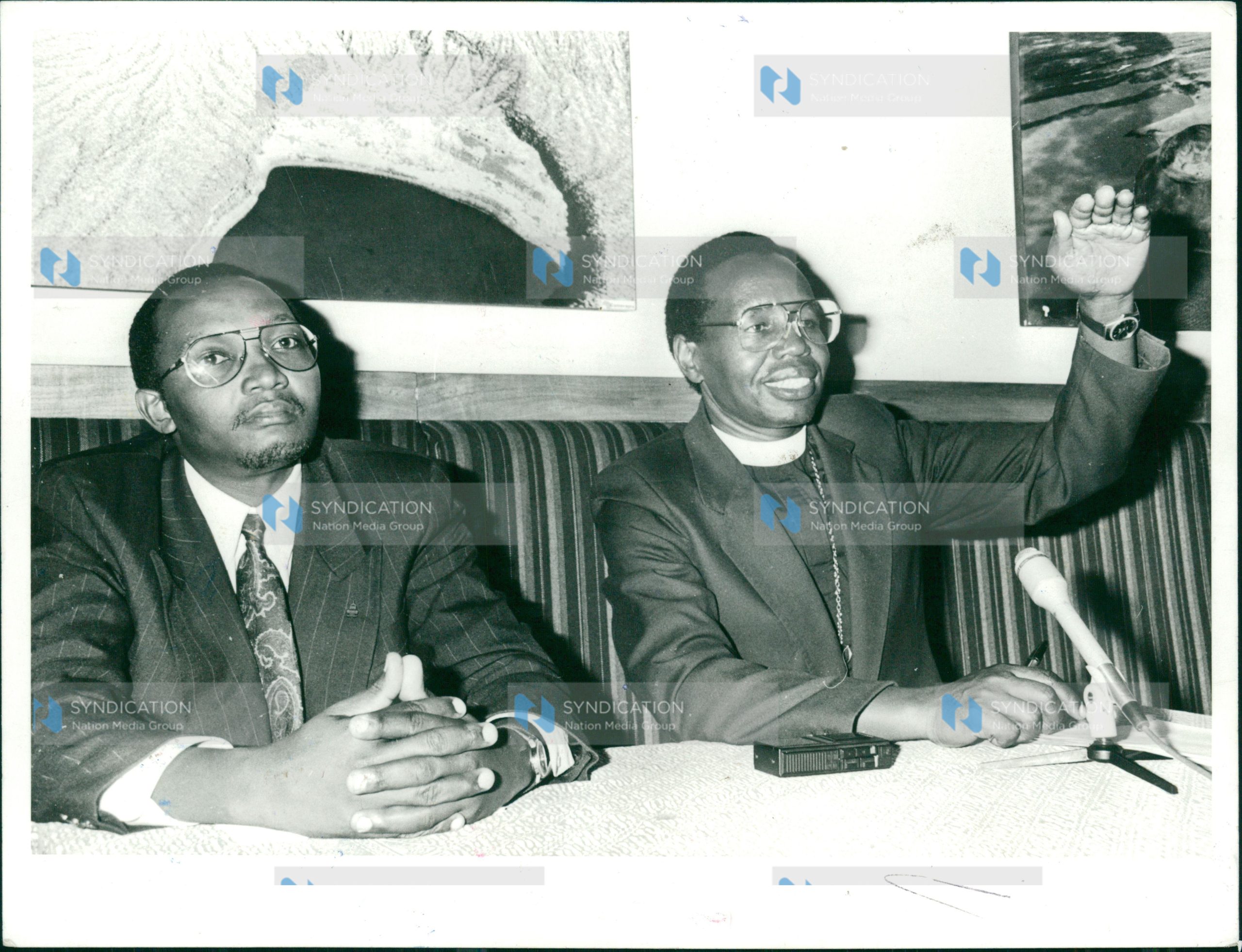 The Reverend Dr. Timothy Murere Njoya (Right) ,the fiery Presbyterian clergyman