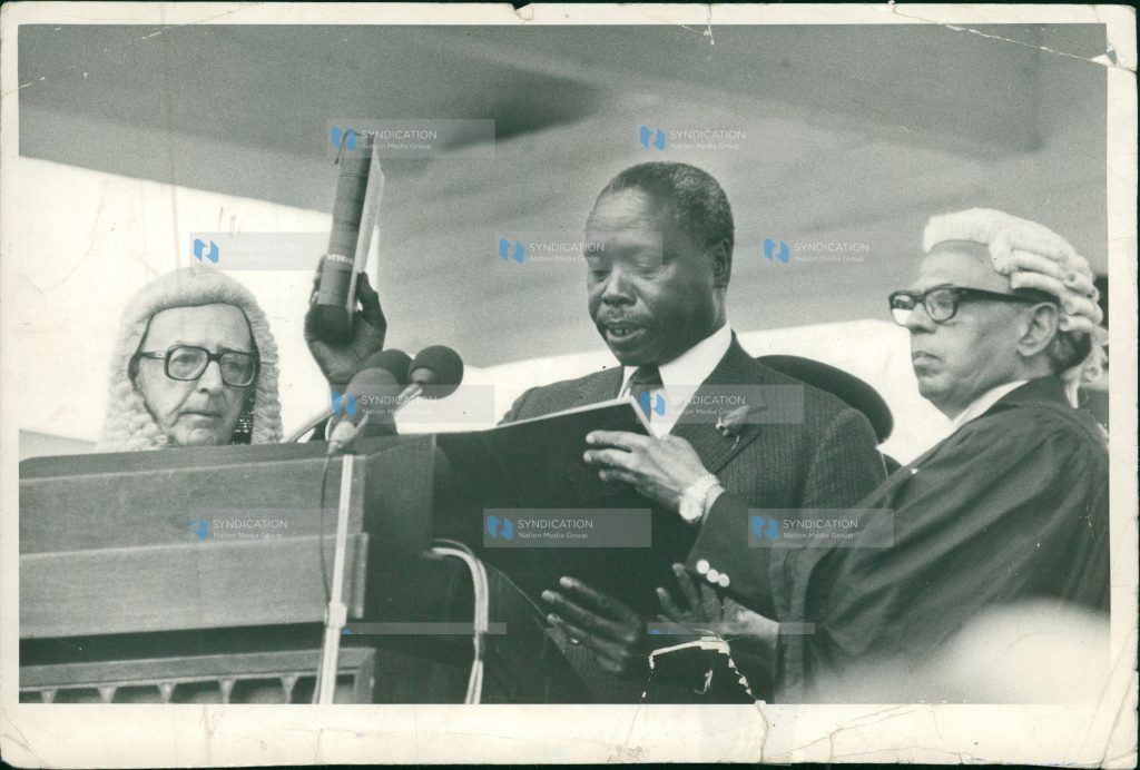 President Daniel Toroitich arap Moi, 59, is nominated as the sole candidate for the presidency