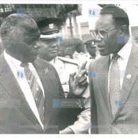 Vice-President George Saitoti (right) confirms in Parliament that he was a target for murder through poisoning