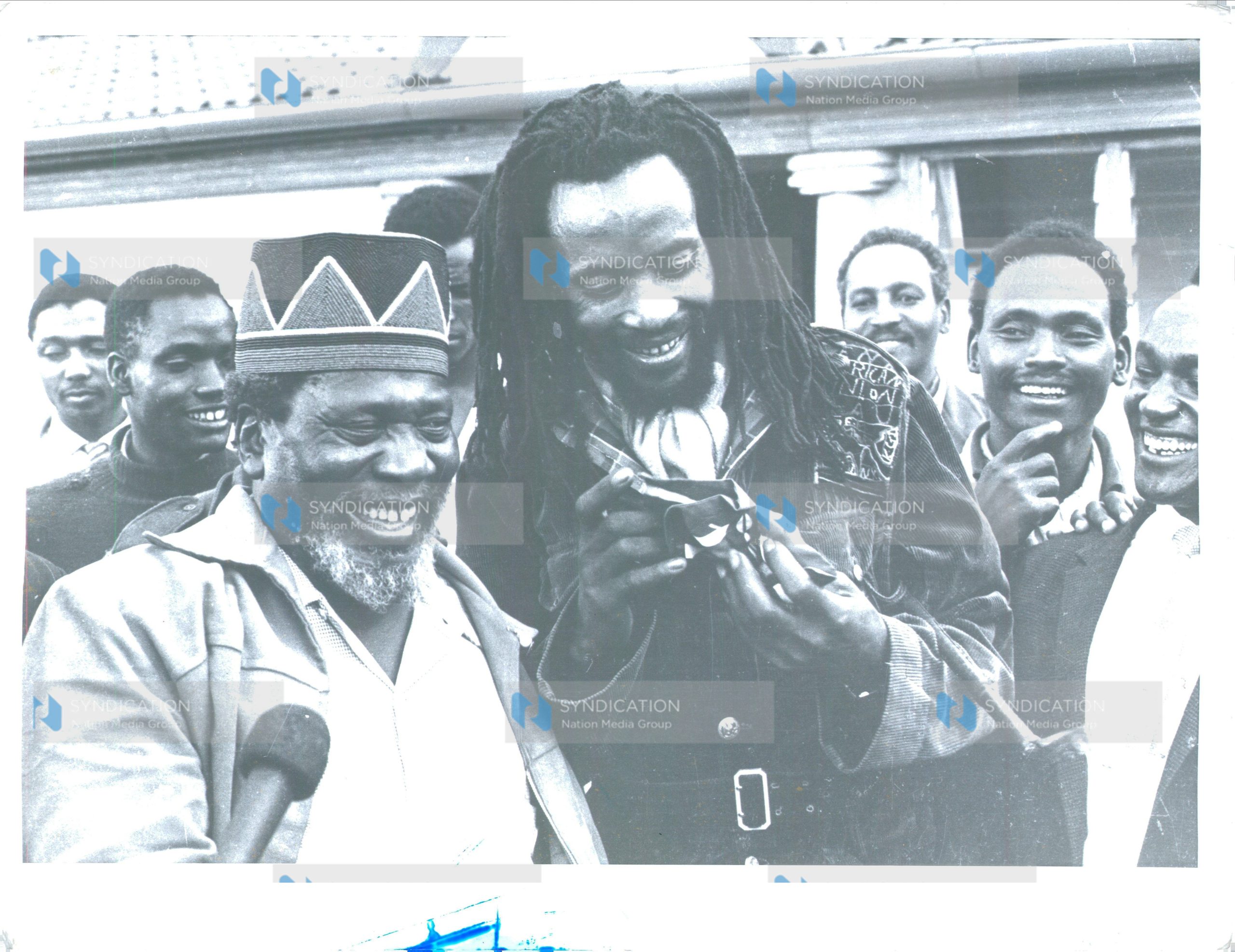 Field Marshall Mwariama (right) the first top-level Mau Mau leader