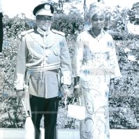 President Mzee Jomo Kenyatta delights a huge crowd in Nairobi's Jamhuri Park