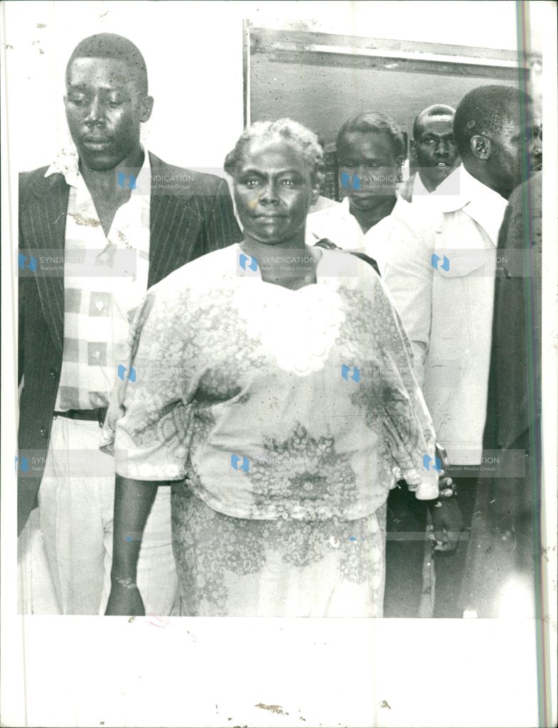 The two-day siege of Prof Wangari Maathai’s house ends when the police broke down the doors and arrested the prominent FORD activist