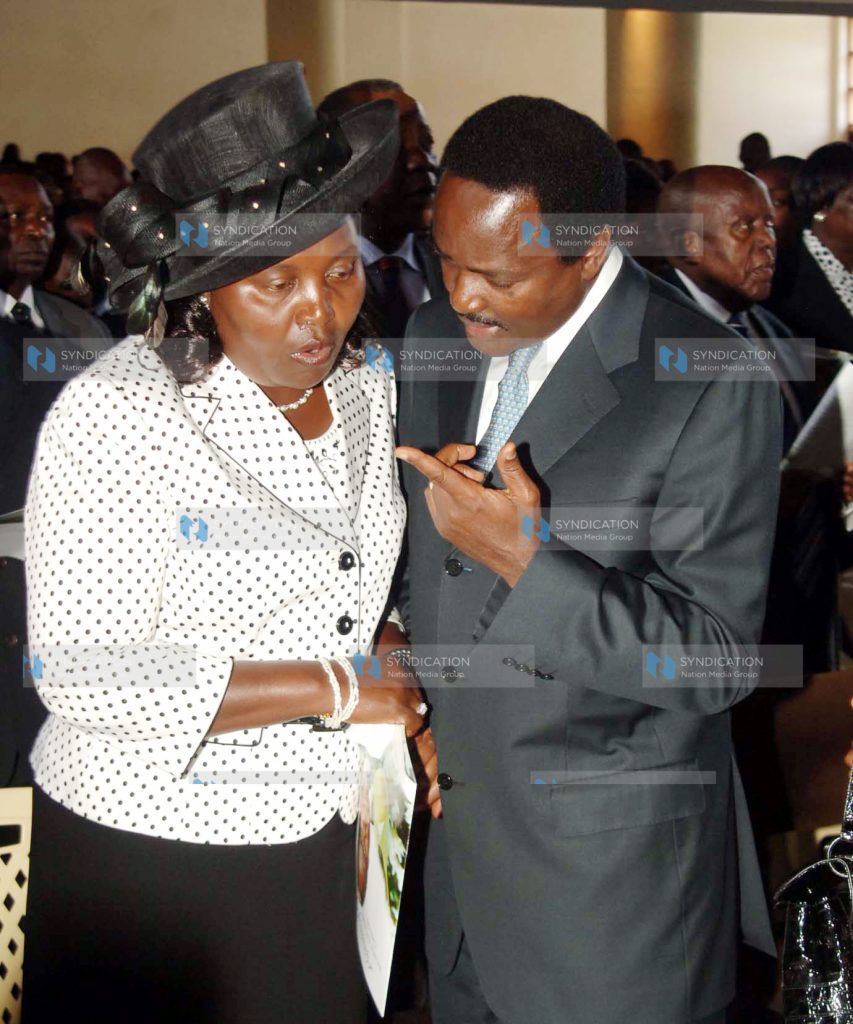 Vice President Kalonzo Musyoka consoles Mrs. Alice Chesire