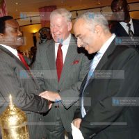 Vice President Kalonzo Musyoka, Dr. Hussein El Kazzaz, Managing Director of SKOPOS Consulting Limited