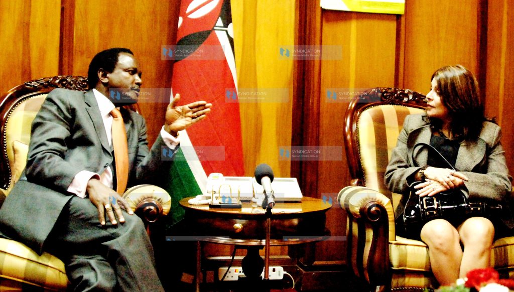 Vice President Kalonzo Musyoka holds talks with Venezuela Ambassador to Kenya Ms. Jacqueline Mendoza