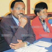 Kalonzo Musyoka and his running mate Dr. Julia Ojiambo