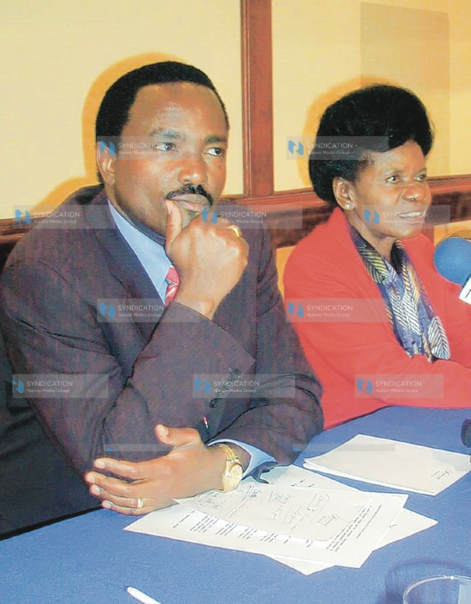 Kalonzo Musyoka and his running mate Dr. Julia Ojiambo