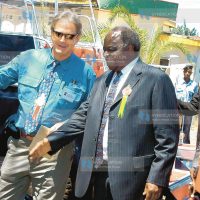 Dominion Farms Country director Mr. Grahamme F.H Vetch welcomes President Mwai Kibaki
