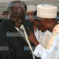 President Mwai Kibaki confers with Sheikh Juma Ngao