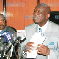 Vice president Moody Awori and Heritage Minister Mr. Suleiman Shakombo