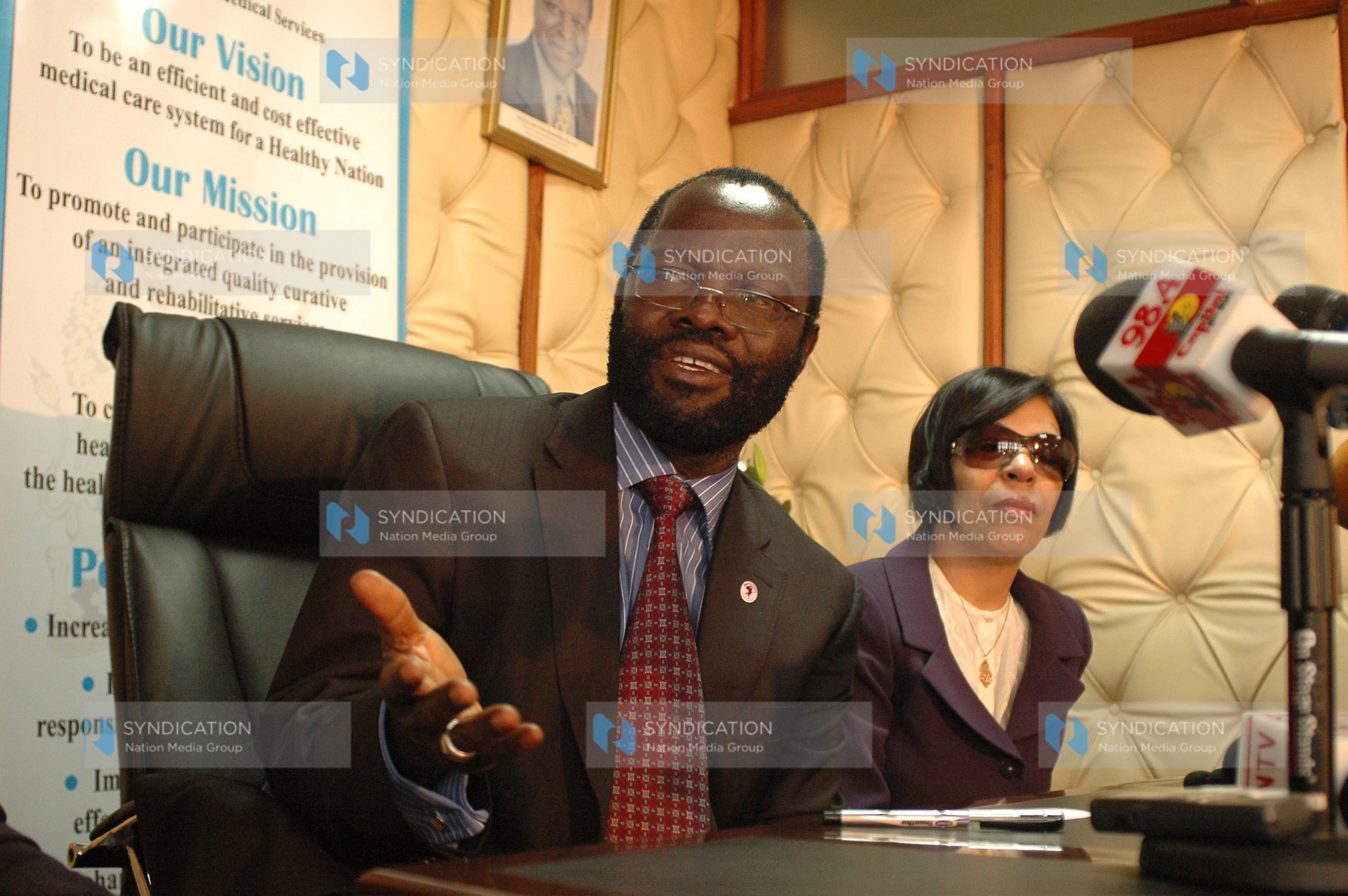 Medical Services Minister Prof Anyang’ Nyong’o meets Ms. Nivine Ashmawy, Secretary General of the Egyptian Fund for Technical Cooperation with Africa
