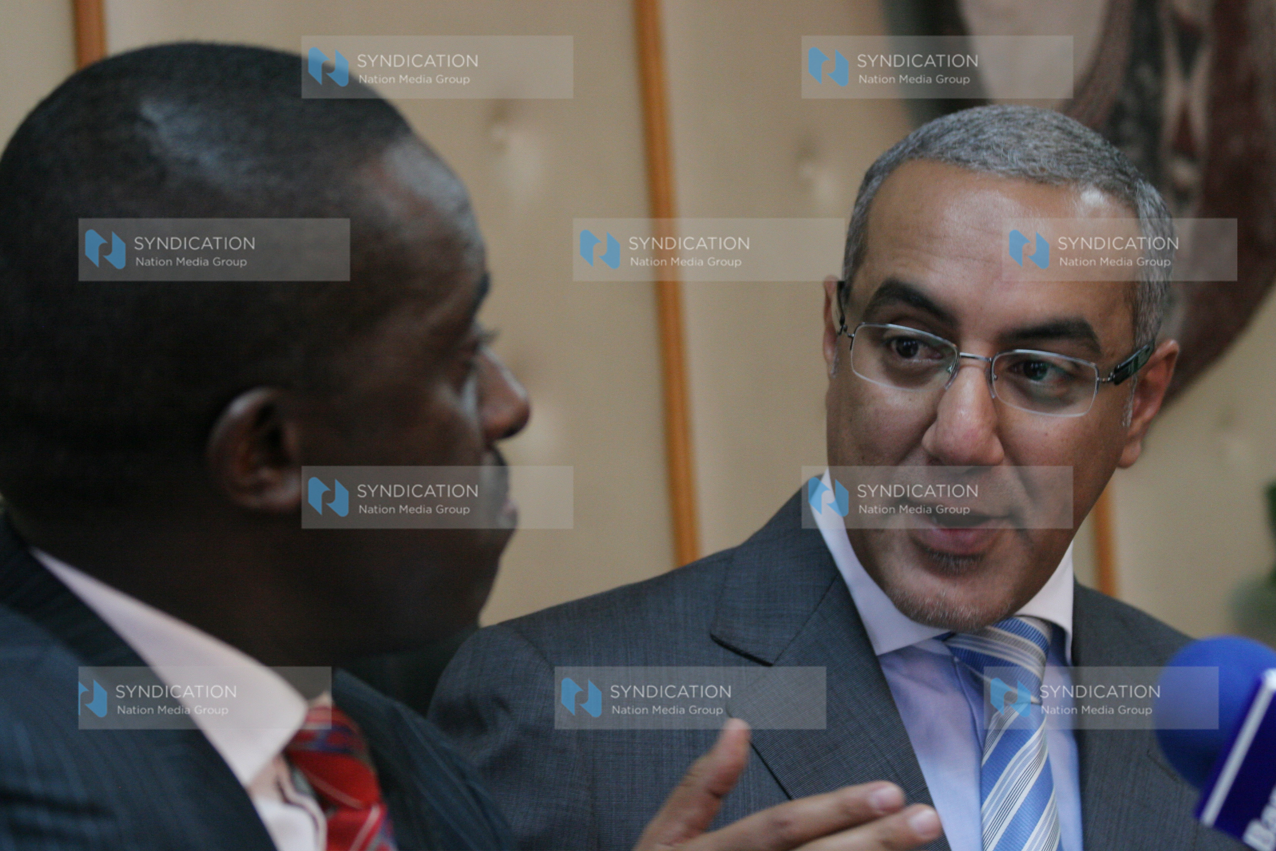 Tourism Minister Najib Balala with the chairman of the NCBDA Mr. Timothy Muriuki