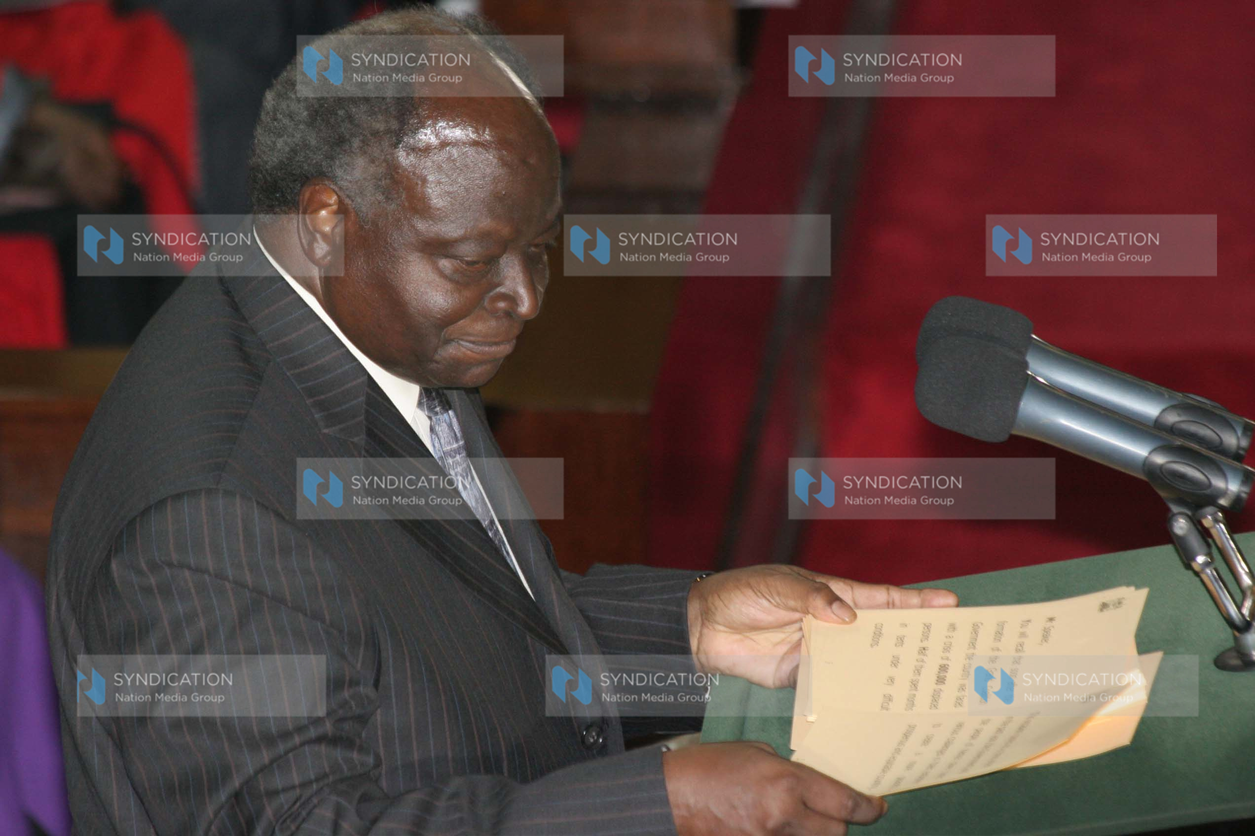 President Mwai Kibaki during the State opening of Parliament