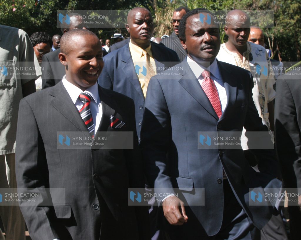 Vice President Kalonzo Musyoka is accompanied by Mwangi Mukami