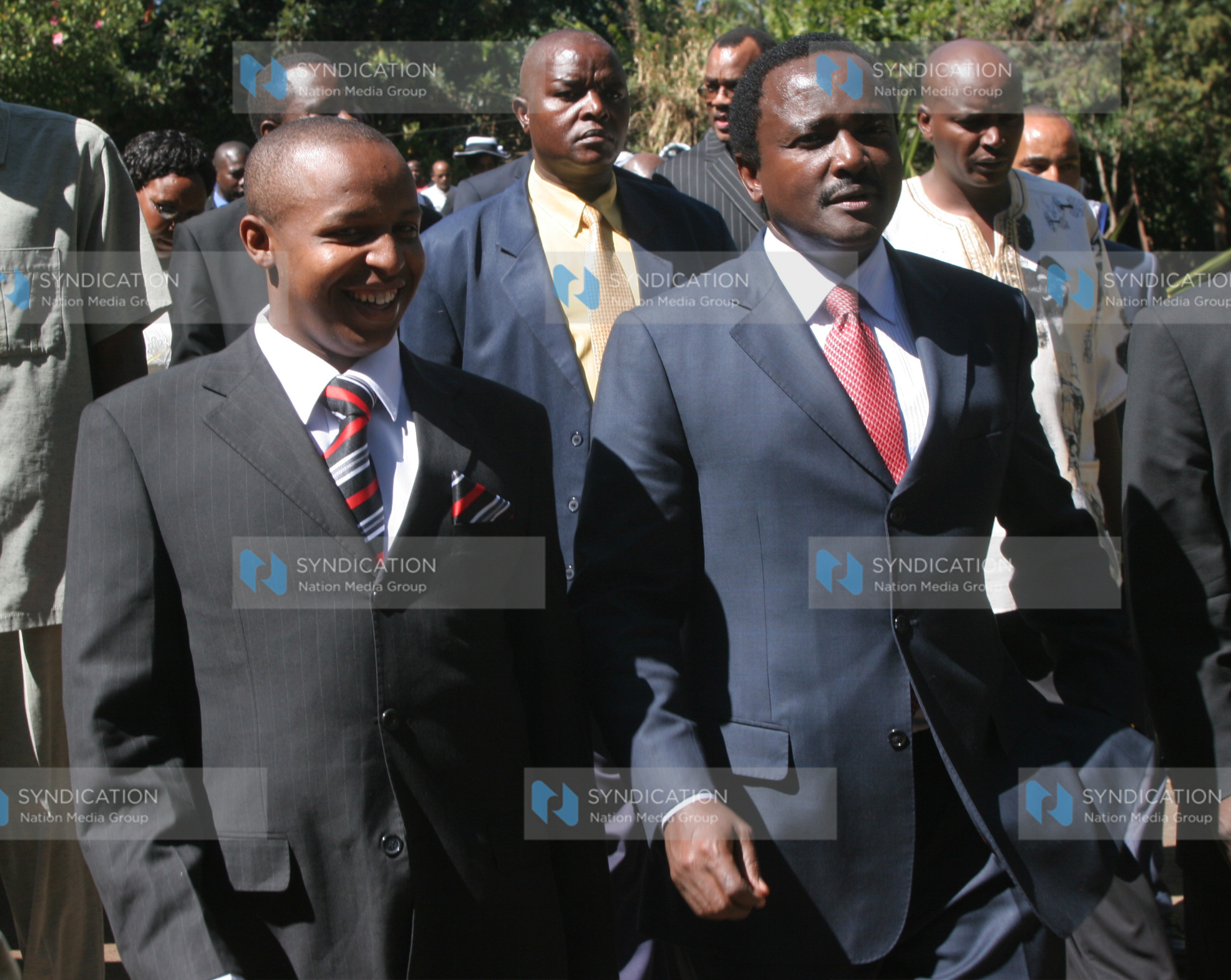 Vice President Kalonzo Musyoka is accompanied by Mwangi Mukami