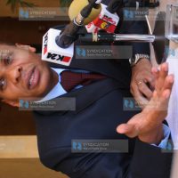 Danson Mungatana at a press conference