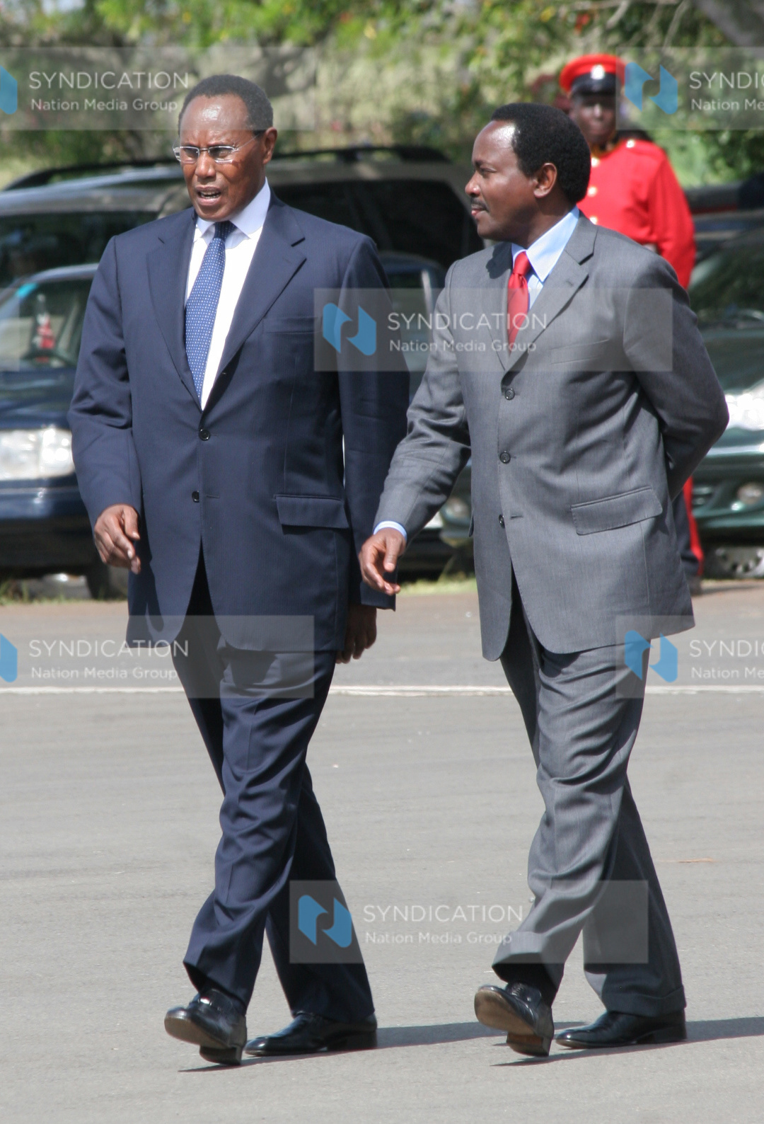 Vice President Kalonzo Musyoka with Internal Security Minister Prof. George Saitoti