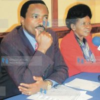 ODM-K presidential Candidate Kalonzo Musyoka and his running mate Dr. Julia Ojiambo