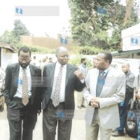 Mr. Mwai Kibaki, the leader of the official opposition, with Starehe MP Maina Kamanda and nominated MP Anyang' Nyong'o