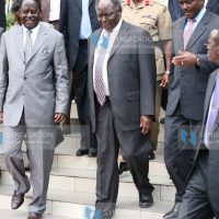 President Mwai Kibaki, Prime Minister Raila Odinga and Vice president Kalonzo Musyoka