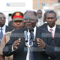 President Mwai Kibaki addresses wananchi at Kenol