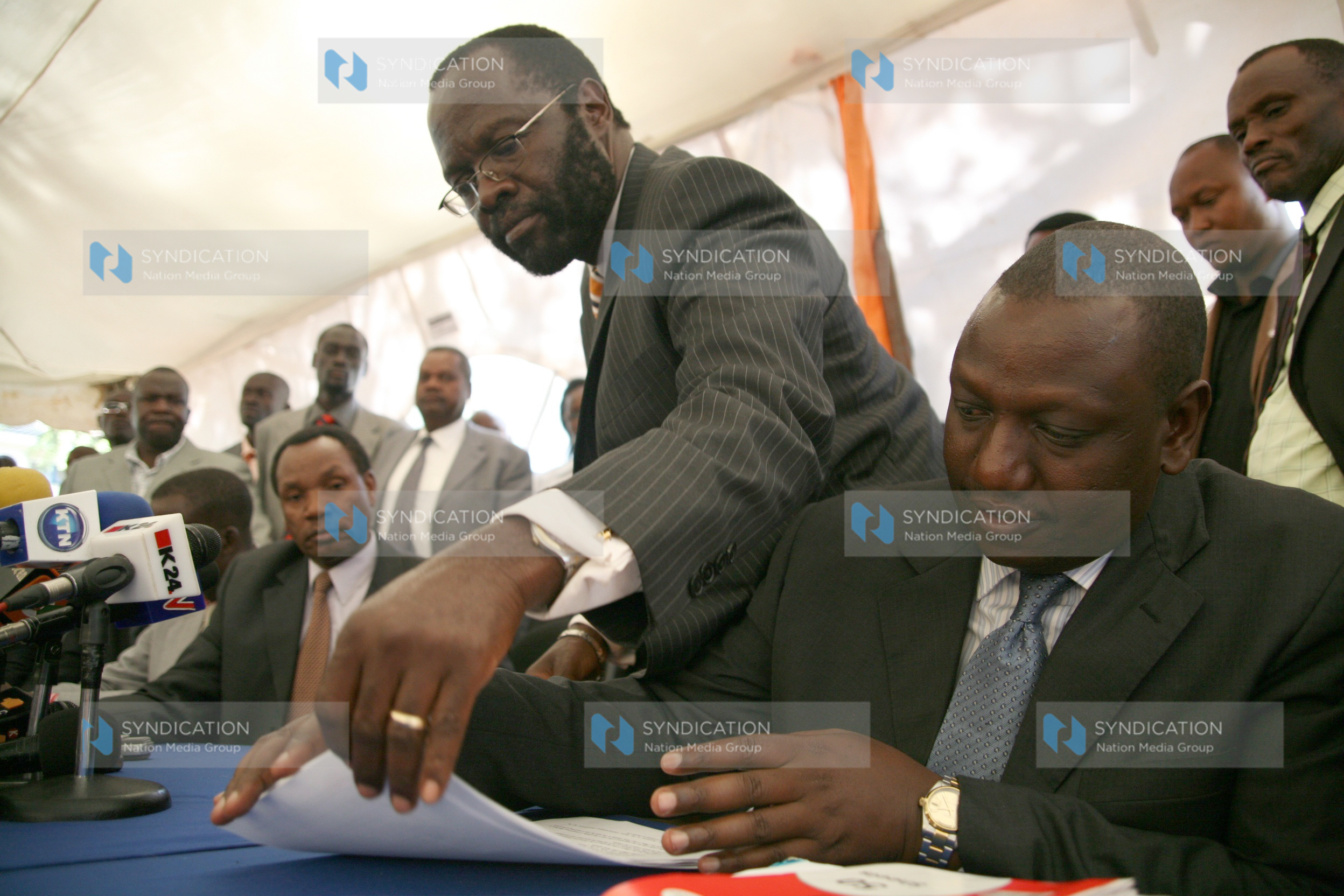ODM pentagon member William Ruto, party chairman Henry Kosgey and secretary general Anyang Nyong’o