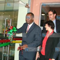 Finance minister Amos Kimunya and German high commissioner Walter Lindner