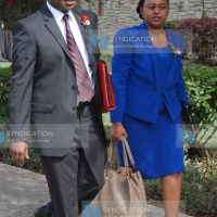 Treasury Cabinet Secretary Henry Rotich and Devolution and Planning Cabinet Secretary Anne Waiguru