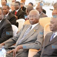 Former President Daniel Arap Moi Agriculture Minister William Ruto and former Keiyo South MP Nicholas Biwott
