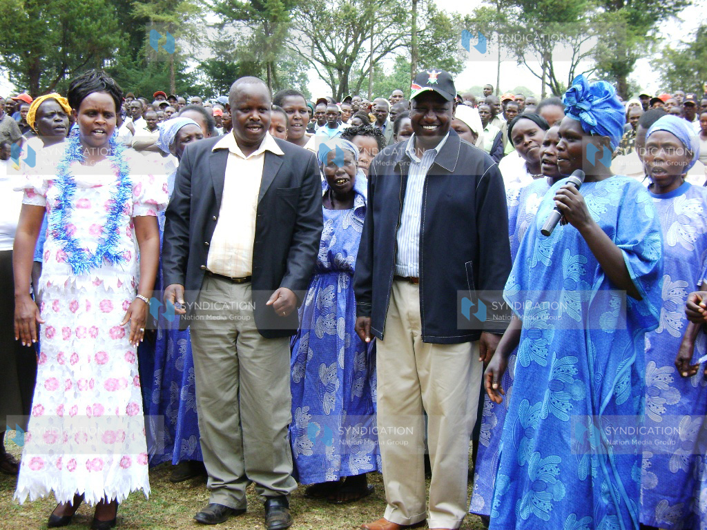 Agriculture Minister William Ruto second, Chepalungu MP Isaac Ruto and Eldoret South MP Peris Simam