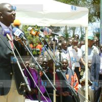 Agriculture Minister William Ruto addresses faithful