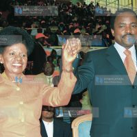 Mwingi North MP Kalonzo Musyoka with Dr Julia Ojiambo