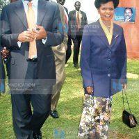 ODM-K presidential candidate Mr. Kalonzo Musyoka and his running mate Dr. Julia Ojiambo
