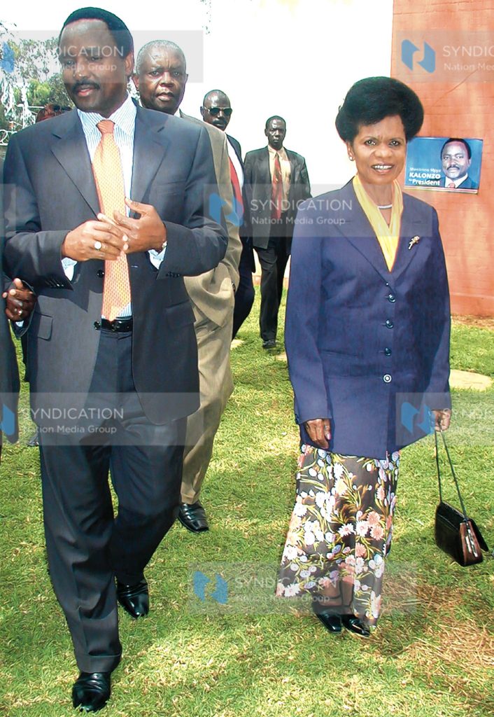 ODM-K presidential candidate Mr. Kalonzo Musyoka and his running mate Dr. Julia Ojiambo